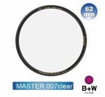 B+W MASTER 007 62mm Clear MRC nano 純淨濾鏡超薄高硬度奈米鍍膜